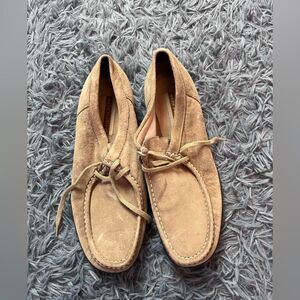 Hush Puppies Beige Suede Moccasin Loafers Shoes Size 11 Men’s